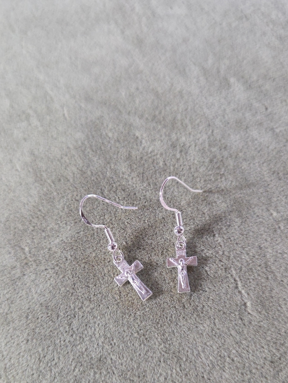 Sterling Silver Cross Dangle Earrings - Religious Jewelry